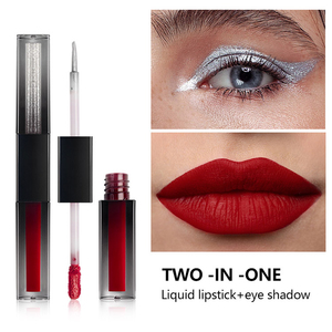 5 Colors 2-in-1 Matte Lip Gloss & Shimmer Eyeshadow, Dual-Ended Liquid Makeup Wand - Product Image 3