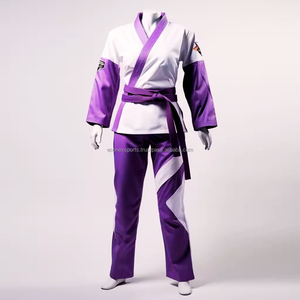Uniforme de Jiu-Jitsu de haute qualité 100% coton lavé et extensible pour les arts martiaux et le karaté ECONEX SPORTS 300g Léger Unisexe - Product Image 1