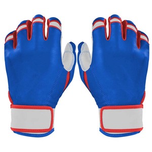 Gants de frappe en cuir PU bleu avec paume rembourrée et fermeture auto-agrippante pour l'entraînement, unisexe adulte - Product Image 1