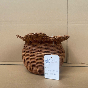 Elegante Florero Decorativo de Mimbre de Ratán Natural para Decoración de Interiores del Hogar, Urna de Ratán, Exportación OEM, Hecho en Vietnam - Product Image 6