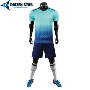 Custom <b>DSI</b> Soccer Uniform 100% Polyester Breathable Plaid Short Sleeve Spring for Clubs - Product Image 4