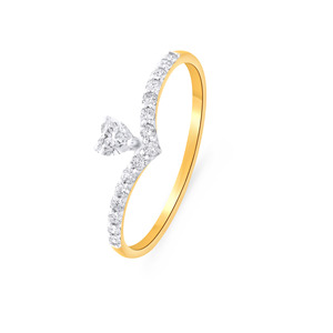 Ensemble de bagues Grand Aurora Diamond Ring : Bandes entrelacées en or rose, Paragon of Shine Ring : Diamants multi-rangs sur bande en or rose - Product Image 1