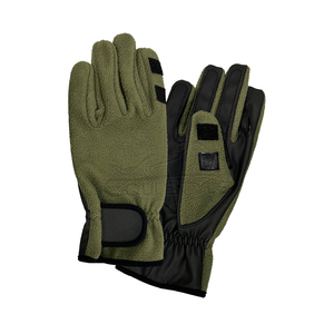 Polar Fleece Horse Riding <b>Gloves</b> Leather Palm Full Finger Equestrian <b>Gloves</b> Windproof OEM Wholesale Warm Winter Riding <b>Gloves</b> - Product Image 1