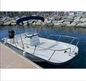 Barco de Pesca de Agua Salada de Aluminio Usado BostonWhaler 170 Montauk de 17m, 2014, Barco de Trabajo de Lujo, Motor Fuera de Borda de 100hp, Gasolina, 3 Aspas + Remolque - Product Image 1