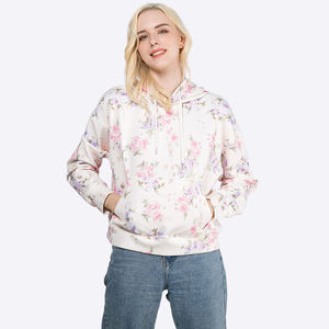 Sudadera con Capucha Estampada Floral de Capa de Aire para Mujer, Venta al por Mayor - Product Image 2