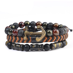 Vintage PU <b>Leather</b> Cross Bangle Unisex Gift A800892 - Product Image 1