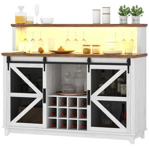 Mobili bar bianchi per caffè e vino: pratici scaffali per l'organizzazione - Product Image 5