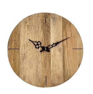 Nouvelle conception, style simple, horloge murale, décoration murale pour la maison, horloge murale ronde en bois pour le salon - Product Image 1