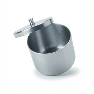 Pot à pansements chirurgical en acier inoxydable avec couvercle et bouton, conteneur en coton de haute qualité pour usage hospitalier DE 2675 DE 2681 - Product Image 1