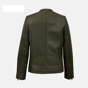 High Quality Women Genuine Leather <b>Jacket</b> Modern Slim Fit Motorcycle Outerwear with Durable Construction and Private Label - Product Image 2