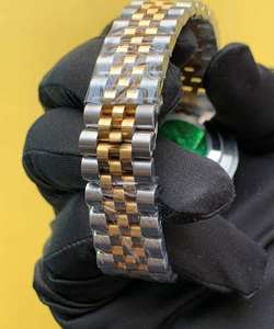 BOJ Plain R.O.L.E.X.14 Modern Style Stainless Steel Gold Tone Diamond Dial Automatic Movement Analog Wrist <b>Watch</b> Wholesale Price - Product Image 4