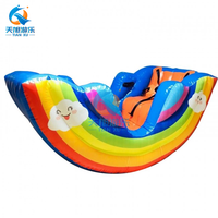 Tiaxun Bateau Gonflable Aquatique pour Enfants : Balançoire Aquatique, Bateau Banane, Dauphin Flottant pour Parc Aquatique