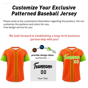 Camiseta de Béisbol Unisex para Hombre, Manga Corta, Talla Grande, Personalizada, Sublimada, Transpirable, de Secado Rápido, Antibacteriana - Product Image 3