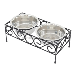 ชามสเตนเลสสำหรับสัตว์เลี้ยงทันสมัยพร้อมขาตั้งโลหะทนทานเพรียวบางใช้งานได้หลากหลายขนาดสำหรับแมวและสุนัข - Product Image 3