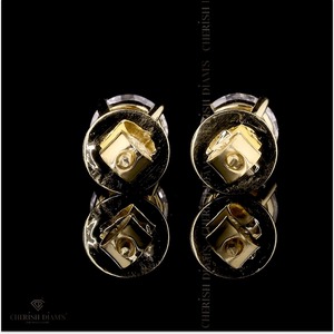 Boucles d'oreilles clous en diamant de laboratoire brillant, or jaune 18 carats, certifiées IGI, clarté VVS, pour femme, 4,00 CT, tendance, mariage/anniversaire - Product Image 2