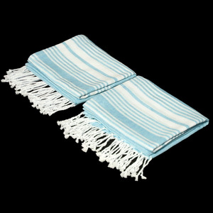 Fouta Serviette Rayée Doux 100% Coton Écologique Serviette de Luxe à Séchage Rapide avec Design de Logo Personnalisé pour la Plage Exportateur en Inde - Product Image 1