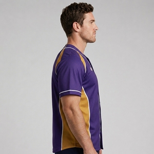 Maillot de baseball en polyester respirant, anti-humidité, personnalisable – Vêtement de performance pour le baseball - Product Image 6