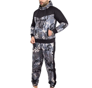 Conjunto Deportivo Transpirable de Otoño, Ligero, 100% Poliéster, Ecológico, para Hombre, con Estampado Personalizado, Pantalones Deportivos Acampanados y Sudadera con Capucha - Product Image 3