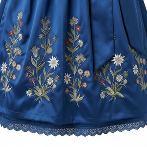 Vestido Dirndl de Primera Calidad para Mujer, Tejido Transpirable, Bordado Alemán, Largo hasta la Rodilla, Sin Mangas, Ajuste Cómodo - Product Image 6