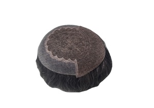 Q6 Model 100% Human Hair Lace Front <b>Wig</b> for <b>Men</b> Remy Indian Hair Customized Color Middle/Center Design Taz Hair BD - Product Image 2