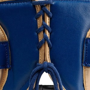 Protège-tête bleu marine sur mesure OEM, fabriqué en cuir véritable à 100 % avec couleurs personnalisées pour l'entraînement aux arts martiaux pour adultes - Product Image 5