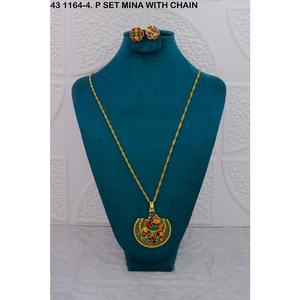 Collar de Moda con Colgante de Aleación de Cobre Chapado en Oro, Diseño de Pluma de Flauta, con Circonita Blanca, para Mujer, Joyería Artificial - Product Image 5