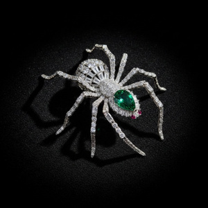 Elegante Broche de Araña de Moissanita, Pin de Insecto Esmaltado, Joyería de Plata para Aniversario, Fiesta, Uso Diario, Bufanda, Abrigo, Regalo - Product Image 2