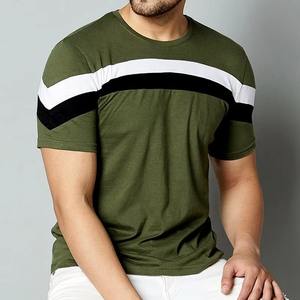 Camiseta Casual a Rayas para Hombre, Transpirable, de Poliéster y Elastano, Cuello Redondo, Manga Corta, Estilo Deportivo, Moda de Verano, Ropa Urbana - Product Image 3