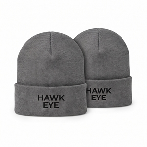 Gorro de Invierno Hawkeye Gris, Acrílico, Tejido, con Borde, Unisex, Estilo Casual para Adultos, 56-58CM - Product Image 4