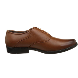 Chaussures habillées Oxford en cuir marron à bout pointu et lacets pour hommes – Idéales pour le bureau, couleur unie, toutes saisons - Product Image 4