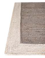 Handwoven Gray Jute Kitchen Runner Rug Handmade Natural Fiber Braided Hallway Entryway Farmhouse Indoor Floor Carpet