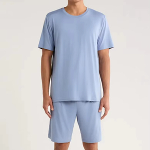 Ensemble de survêtement personnalisé pour homme, style streetwear, gym et fitness, effet délavé soleil et délavé à l'acide, idéal pour l'été - Product Image 1
