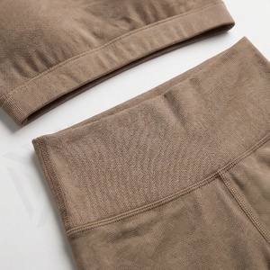 Ensemble de vêtements de yoga sans couture pour femmes, vente en gros personnalisée, haute élasticité, séchage rapide, tenue de sport, équipement de fitness - Product Image 5