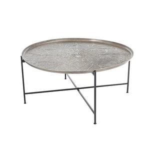 New Arrival Elegant Golden Round Metal Accent Coffee <b>Table</b> <b>Space</b>-<b>Saving</b> Decorative <b>Table</b> for Living Room - Product Image 6