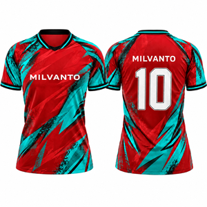 Maillot de football personnalisé pour homme, 100% polyester, 220 GSM, uniforme de football par sublimation, tenue d'équipe, tissu respirant et anti-humidité - Product Image 2