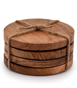 Sous-verres en bois de haute qualité pour la décoration de table, sous-verres en bois pour table basse et verre - Product Image 1