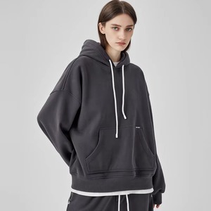 Vêtements de sport en gros, sweats à capuche décontractés à coupe ample, logo personnalisé, 100% coton, 400 g/m², épais et lourds - Product Image 1