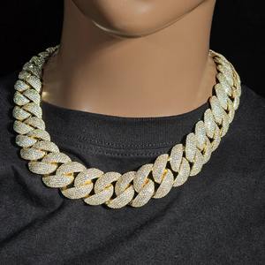 Collar de cadena cubana con diamantes de proveedor indio, piedras de alta claridad y estilo moderno disponible a un precio razonable. - Product Image 5