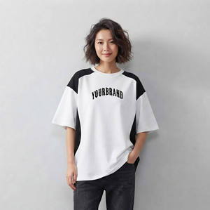 Plus Size Women's Loose Fit <b>Raglan</b> Sleeve T-Shirt Crew Neck Short Sleeve 100% Cotton Jersey Breathable Casual Letter Print Logo - Product Image 1