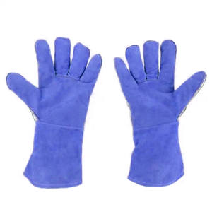 Guantes de Soldadura de Cuero Vacuno Aluminizado de 14 Pulgadas con Puño Recto, Resistentes al Calor, de Alta Resistencia y Resistentes a la Abrasión - Product Image 2