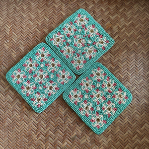 Posavasos de Vidrio con Cuentas Estilo Bohemio, Resistentes a los Arañazos, para Regalos de Inauguración de Casa o Decoración, Idea de Regalo - Product Image 1