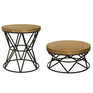 Stylish Wooden And Metal Cake Stand For <b>Birthday</b> Anniversary And Wedding Dessert <b>Table</b> Decorations - Product Image 1