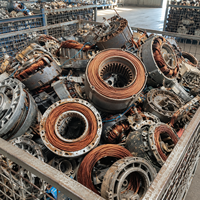 Moteur électrique industriel électronique d'occasion prêt à l'exportation, ferraille de haute pureté, composants métalliques séparés, emballage fiable, import