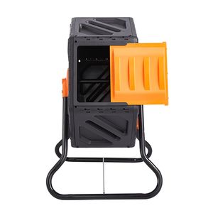 Composter Rotante Compatto da 18,5 Galloni con Camera Singola, Senza BPA, Piccolo Aeratore per Compost con Telaio in Acciaio e Porta Scorrevole - Product Image 6