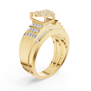 Anillo de Compromiso para Mujer con Diamante Cultivado en Laboratorio Aurum Diam, Corte Brillante, Color E, Certificado EGL, Chapado en Plata 925, de Lujo - Product Image 3