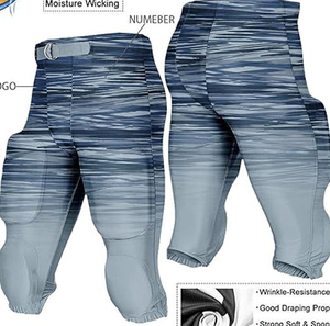 Pantalones de fútbol americano premium para hombre con protección integrada y almohadillas incorporadas, pantalones de fútbol americano de sarga para tackleo completo - Product Image 4
