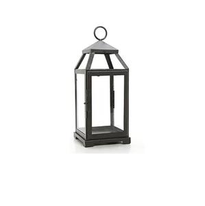 Farol Clásico Rectangular Árabe de Metal Negro de 12 Pulgadas de Alto con Vidrio Transparente y Hierro, Regalo Ideal para Festividades, Fiestas y Bodas - Product Image 4