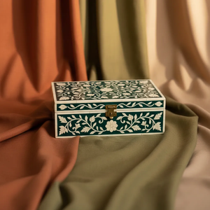 Caja de Joyería Única de Alta Calidad Hecha a Mano en India con Incrustaciones de Hueso, Color Personalizado, Diseño que Ahorra Espacio para Almacenamiento Decorativo - Product Image 3