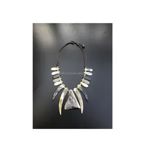 Kalung klakson asli kualitas tinggi kalung klakson wanita desain mewah pola fashion kalung klakson perhiasan dengan N M kerajinan