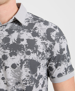 Polo de Golf Premium 2026 para Hombre, de Primera Calidad, con Estampado Abstracto Gris, Manga Corta, Secado Rápido, Tejido de Poliéster, Corte Regular - Product Image 5